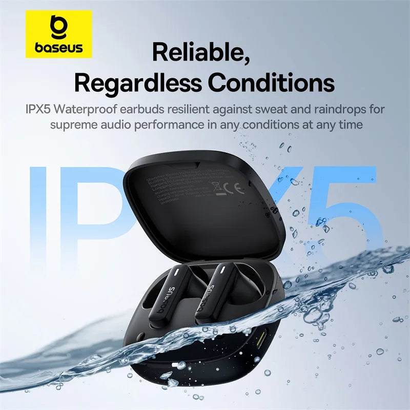 Baseus Bowie E19 Wireless Earphones – Big Bass, Long Battery, IPX5 Waterproof