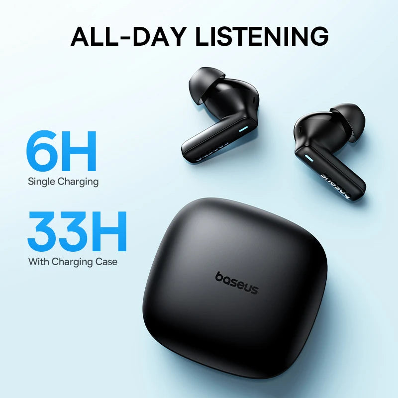 Baseus Bowie E19 Wireless Earphones – Big Bass, Long Battery, IPX5 Waterproof